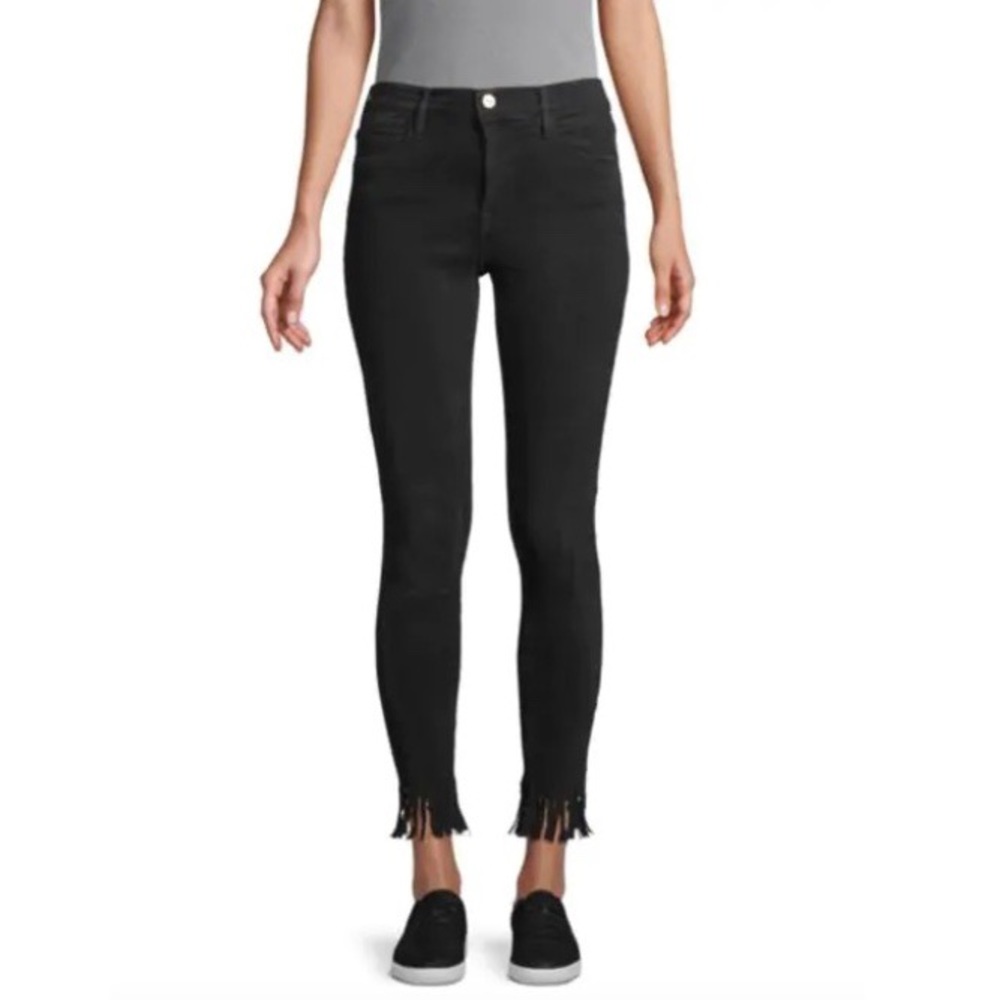 Frame Denim Blk Le High Skinny Ankle Jeans Size 33